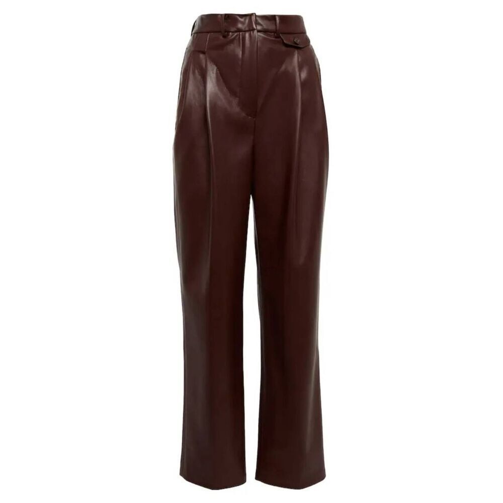 THE FRANKIE SHOP Pernille faux leather straight-leg pants sz Small